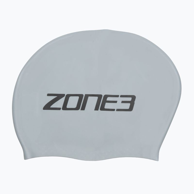 ZONE3 Kúpacia čiapka s dlhými vlasmi strieborná