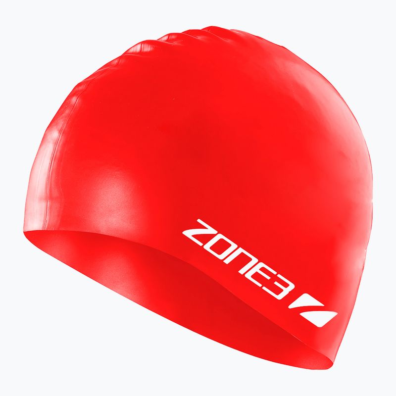 ZONE3 Silikónová plavecká čiapka červená 2