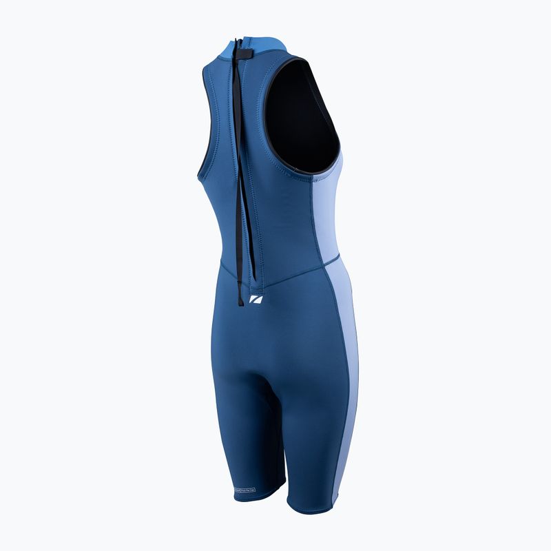 Dámske jednodielne plavky ZONE3 Yulex Kneeskin multi blue/white 2