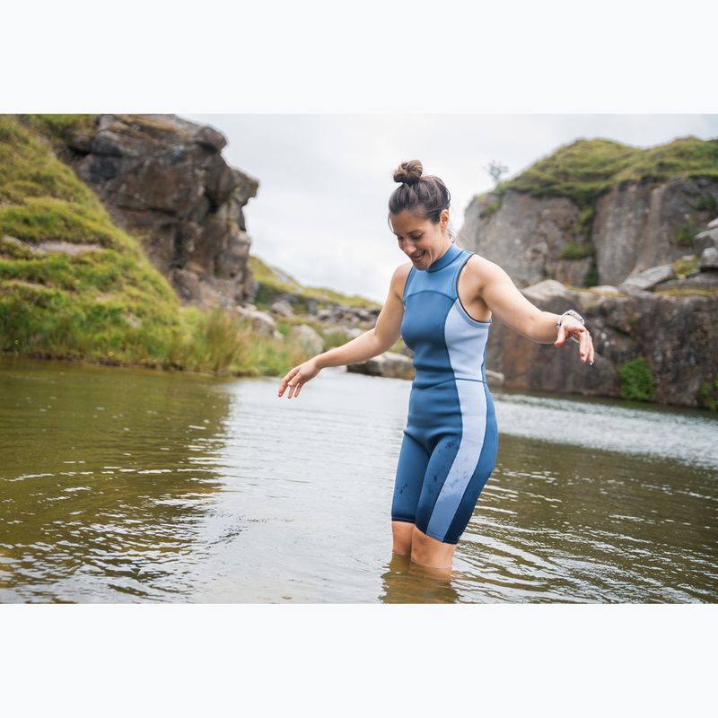 Dámske jednodielne plavky ZONE3 Yulex Kneeskin multi blue/white 4