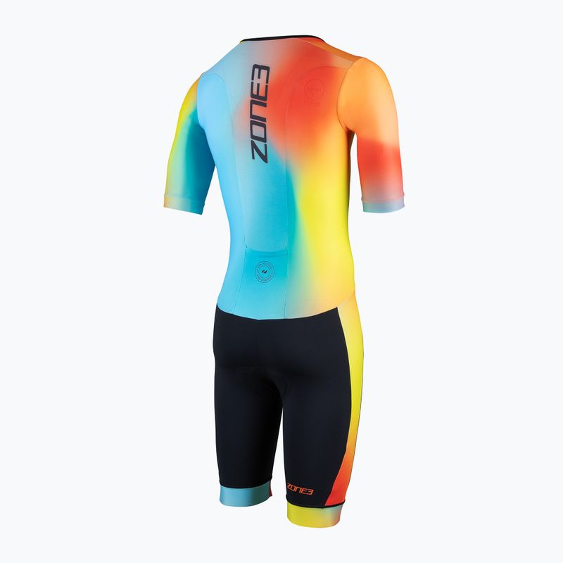 Pánsky triatlonový oblek ZONE3 Activate+ Trisuit neon/black 2