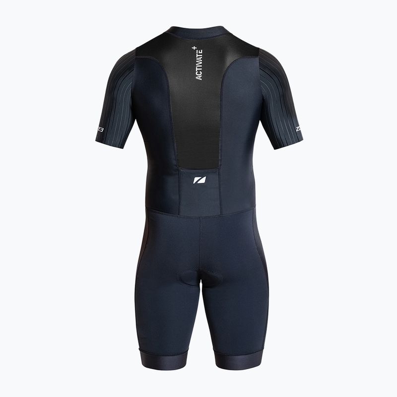 Pánska triatlonová kombinéza ZONE3 Activate+ Trisuit black 2