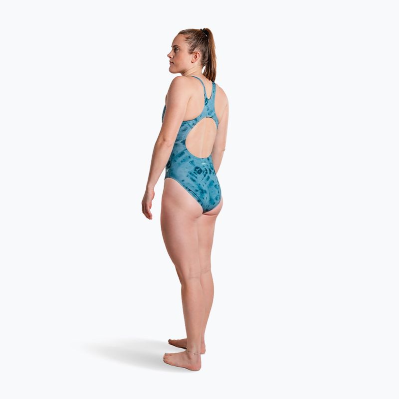Dámske jednodielne plavky ZONE3 Classic teal tie-dye 5