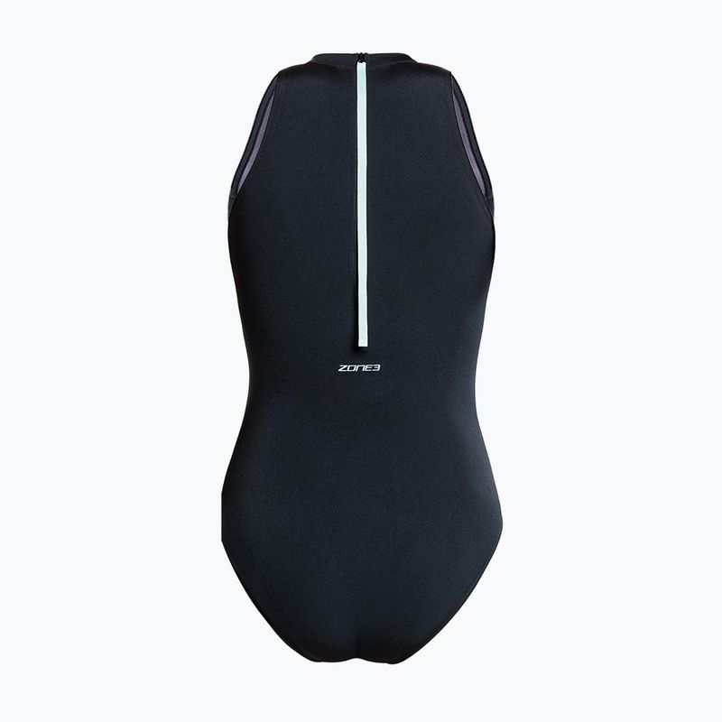 Dámske jednodielne plavky ZONE3 High Neck Costume black 2