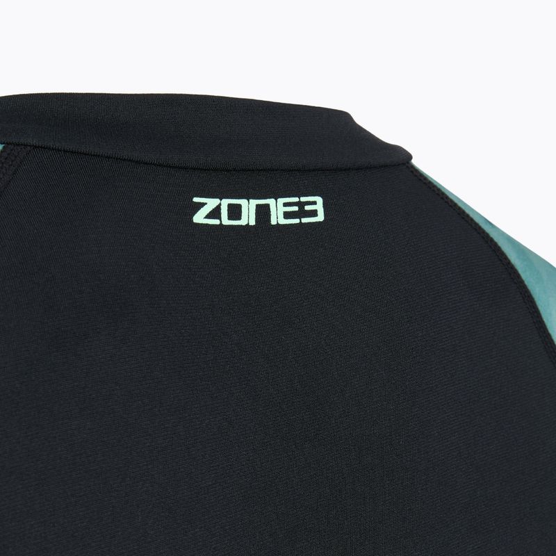Dámske jednodielne plavky ZONE3 Long Sleeve teal tie dye 4