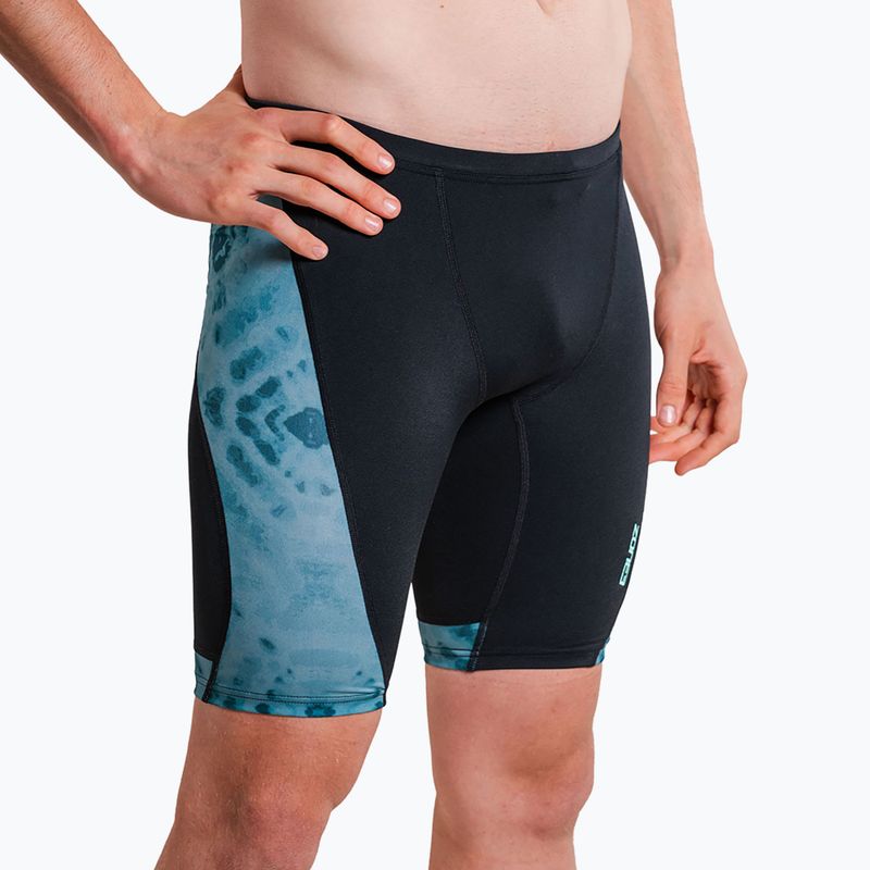 Pánske plavecké jammery ZONE3 Performance Speed teal tie dye 3