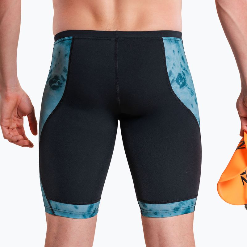 Pánske plavecké jammery ZONE3 Performance Speed teal tie dye 5