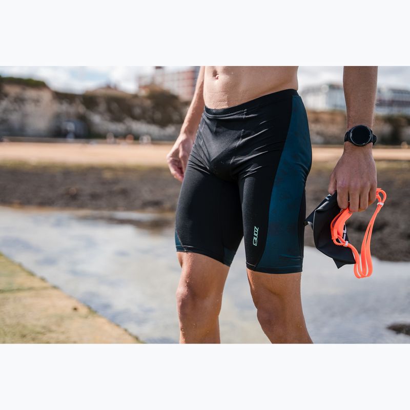 Pánske plavky jammery ZONE3 Performance Speed teal tie dye 7