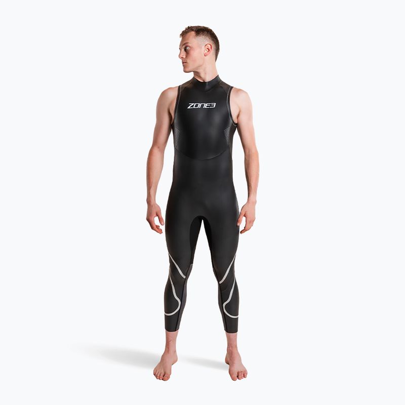 Pánsky triatlonový neoprén ZONE3 Glide Sleeveless Wetsuit black/grey 3