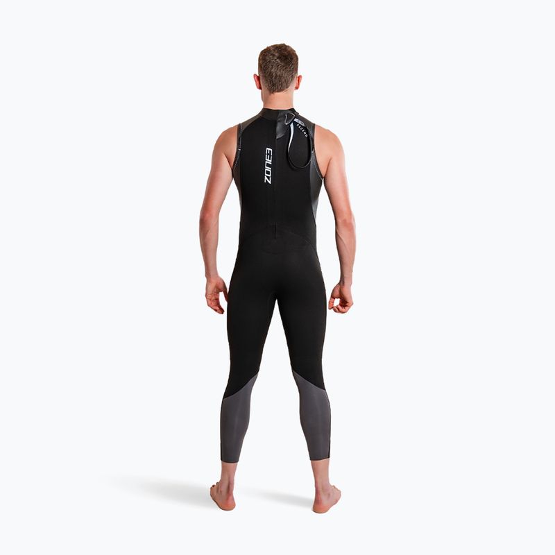 Pánsky triatlonový neoprén ZONE3 Glide Sleeveless Wetsuit black/grey 4