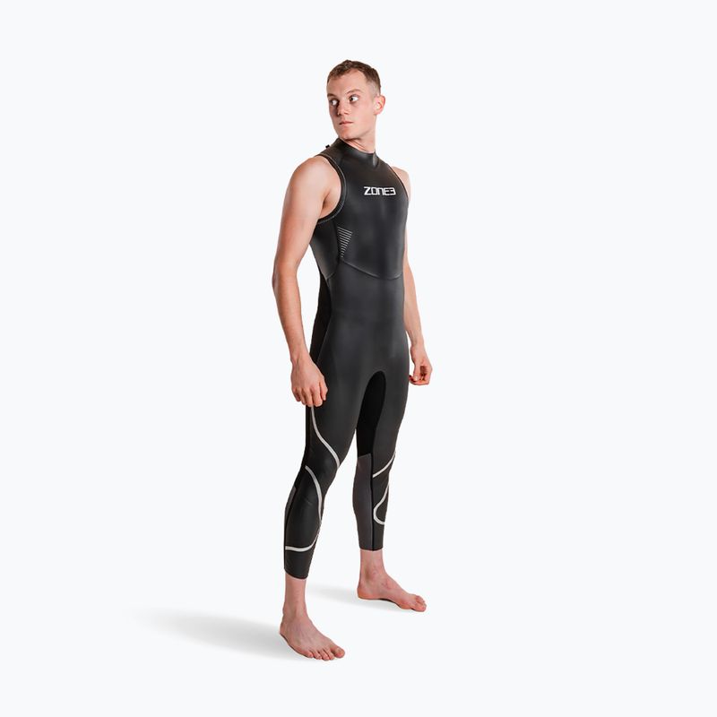 Pánsky triatlonový neoprén ZONE3 Glide Sleeveless Wetsuit black/grey 5