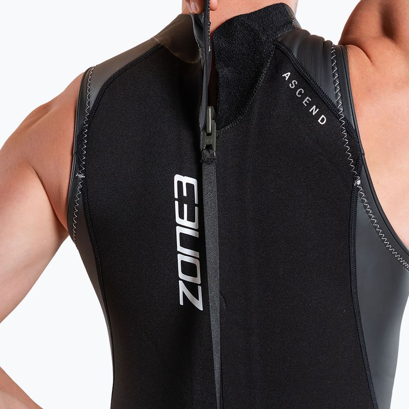 Pánsky triatlonový neoprén ZONE3 Glide Sleeveless Wetsuit black/grey 7