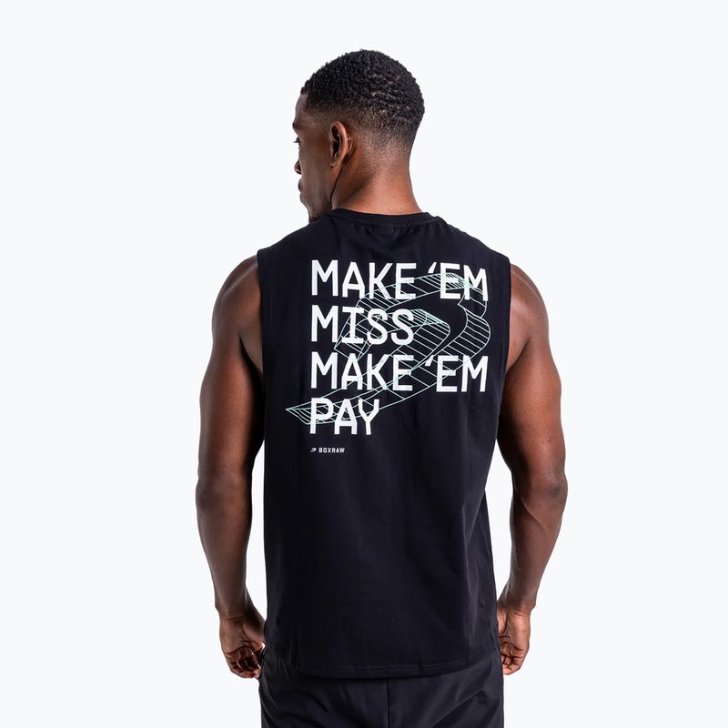 Pánske tričko BOXRAW Make 'Em Miss Muscle black 3