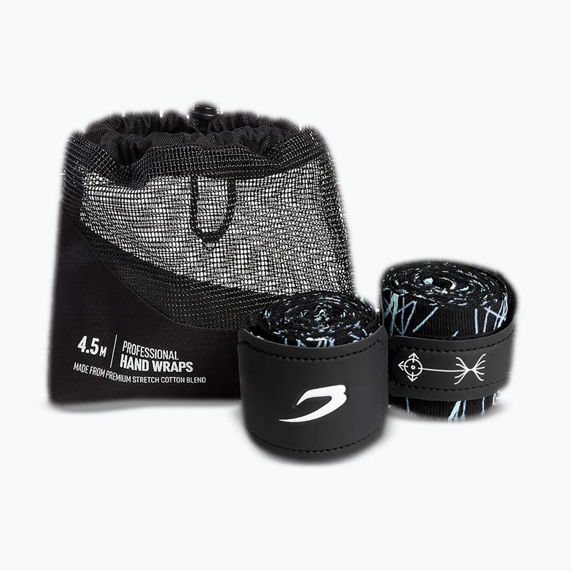 Boxerské bandáže BOXRAW Dyscyplined Thought Hand Wraps 450 cm black 4