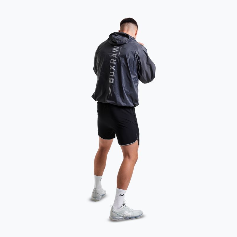 Pánska vetrovka Boxraw Genaro Oversized Windbreaker Hoodie charcoal 2