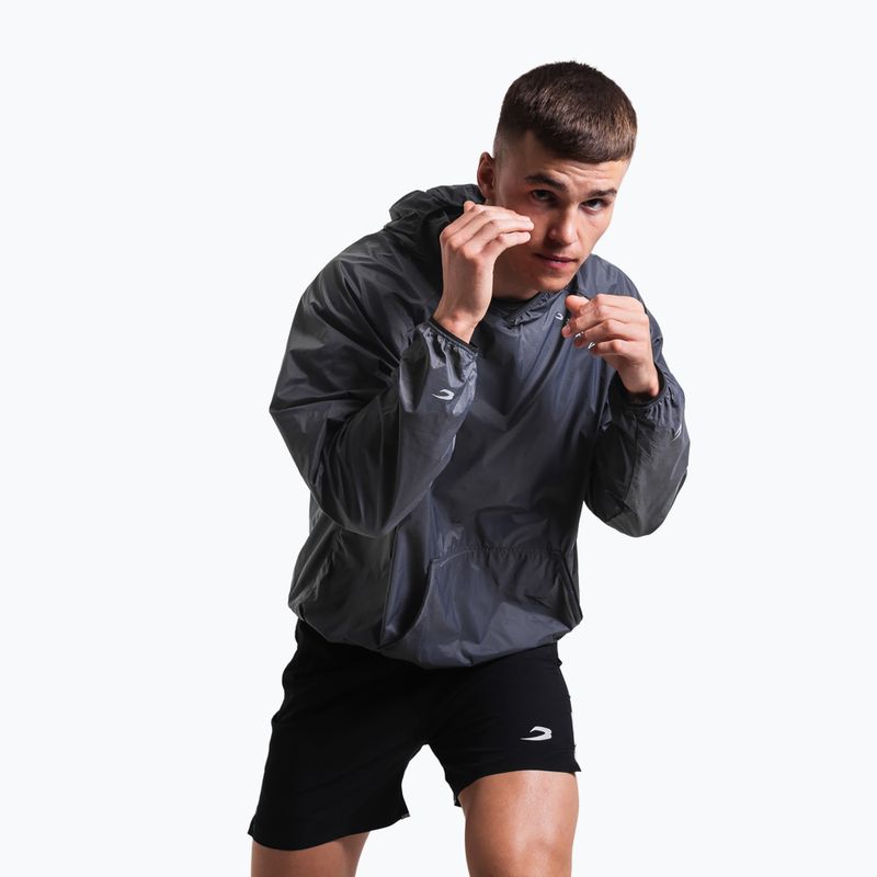 Pánska vetrovka Boxraw Genaro Oversized Windbreaker Hoodie charcoal 3