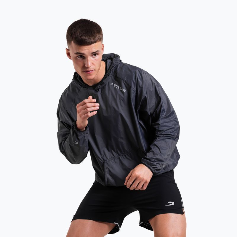 Pánska mikina BOXRAW Genaro Oversized Windbreaker Hoodie charcoal 5