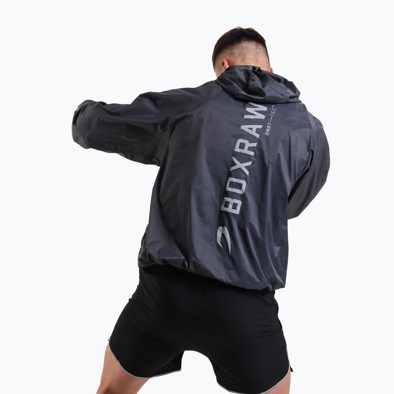 Pánska mikina BOXRAW Genaro Oversized Windbreaker Hoodie charcoal 6