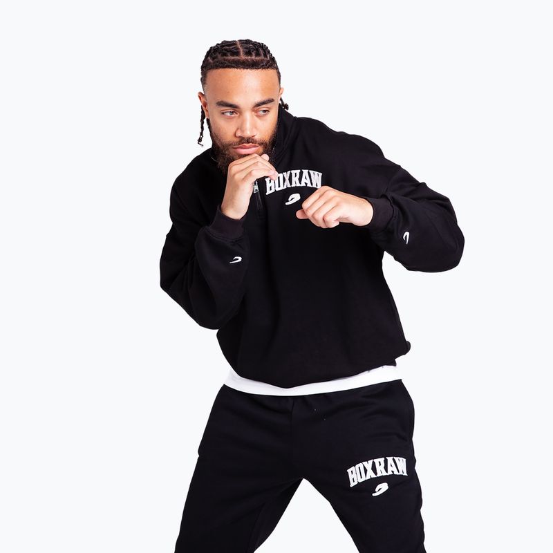 Pánska mikina BOXRAW East Street 1/4 Zip black 5