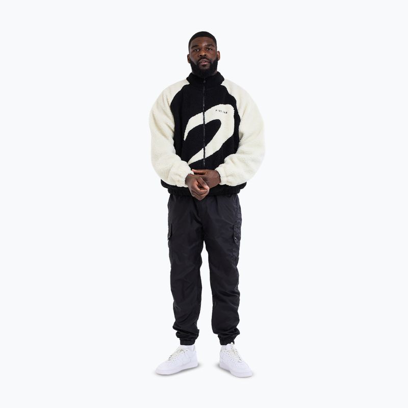 Pánska bunda Boxraw Walker Sherpa black/cream 2