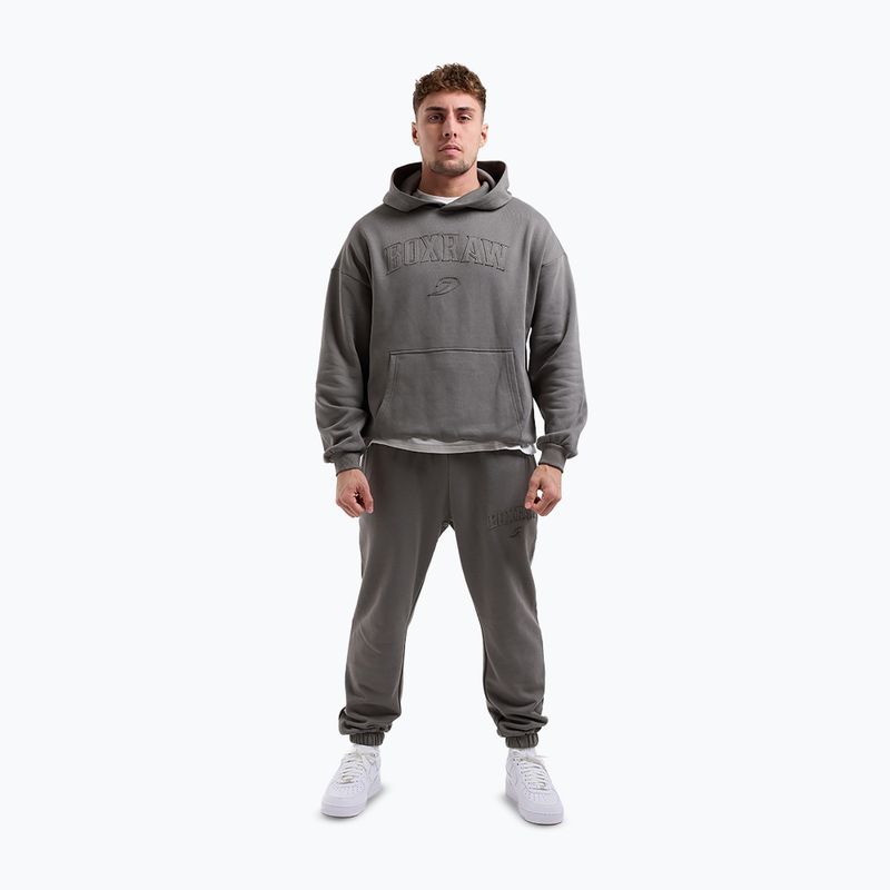 Pánska mikina BOXRAW East Street Hoodie distressed grey 2