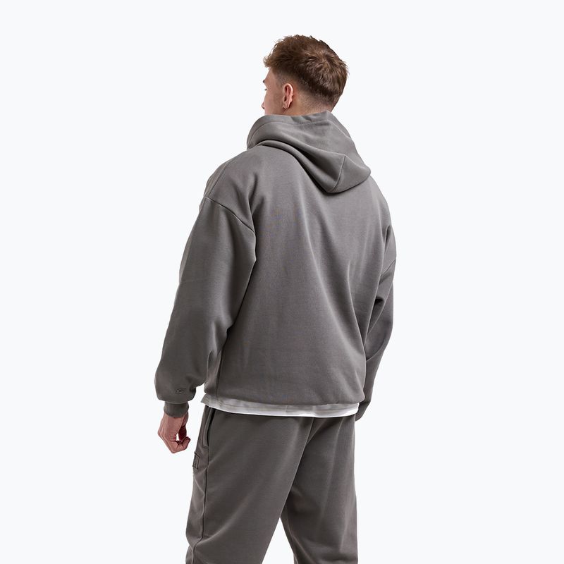 Pánska mikina BOXRAW East Street Hoodie distressed grey 3