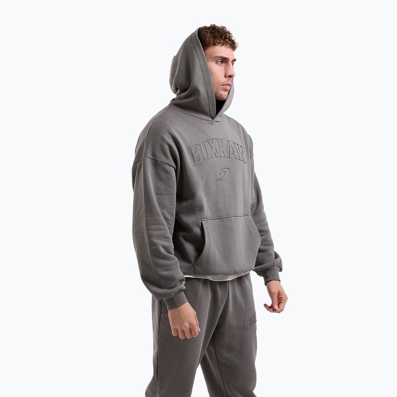 Pánska mikina BOXRAW East Street Hoodie distressed grey 4