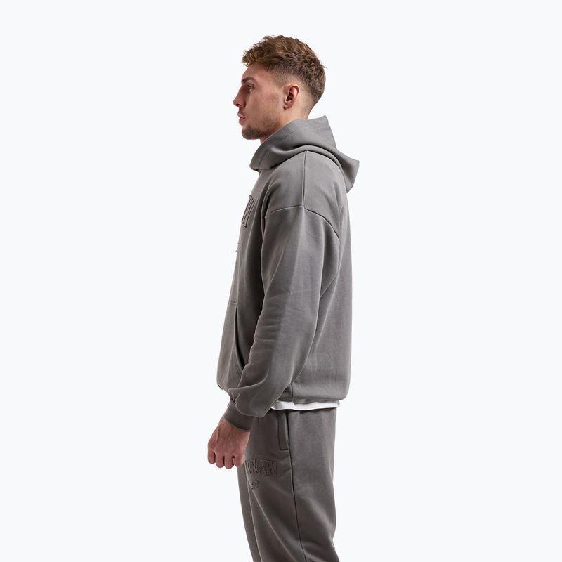 Pánska mikina BOXRAW East Street Hoodie distressed grey 5
