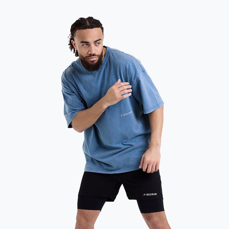 Pánske tričko BOXRAW Sparring Club Oversized washed baby blue 5
