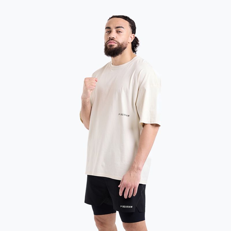 Pánske tričko BOXRAW Sparring Club Oversized washed beige