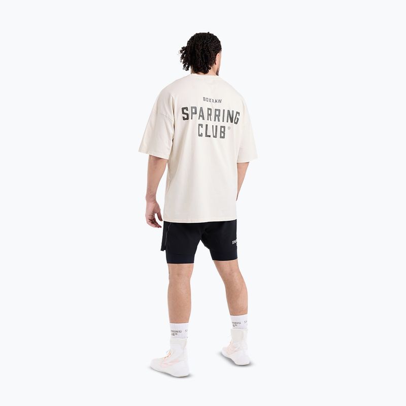 Pánske tričko BOXRAW Sparring Club Oversized washed beige 3