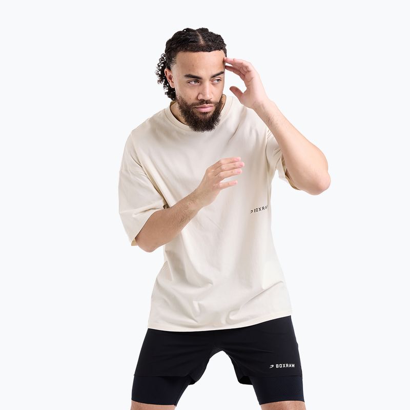 Pánske tričko BOXRAW Sparring Club Oversized washed beige 4