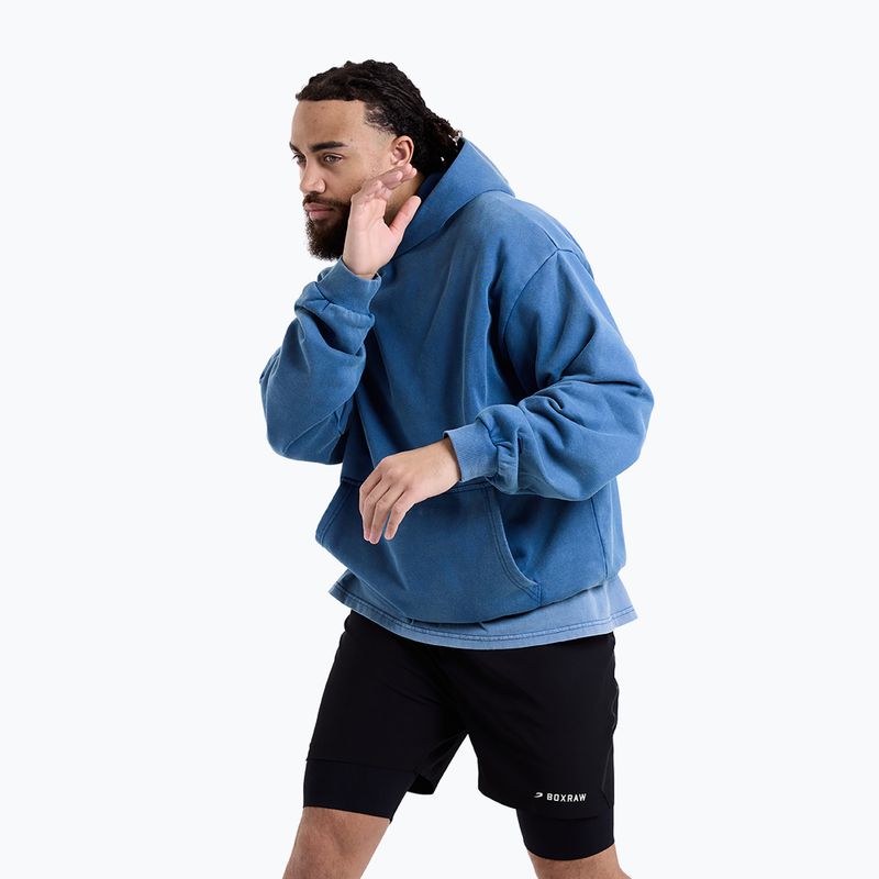 Pánska mikina BOXRAW Sparring Club Oversized Hoodie washed baby blue 4