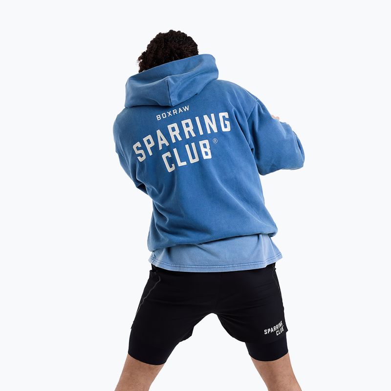 Pánska mikina BOXRAW Sparring Club Oversized Hoodie washed baby blue 5