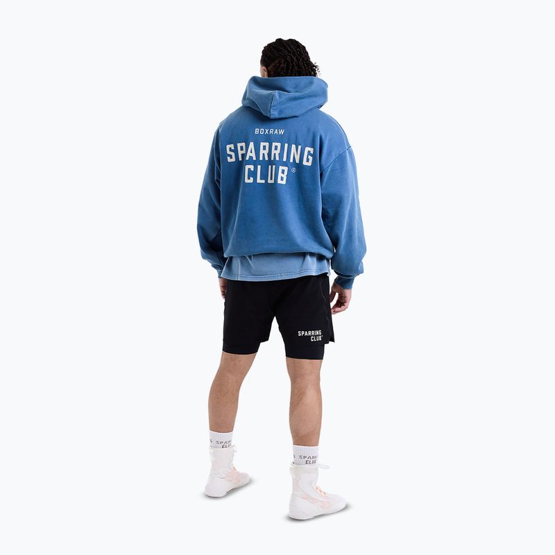 Pánska mikina BOXRAW Sparring Club Oversized Hoodie washed baby blue 11