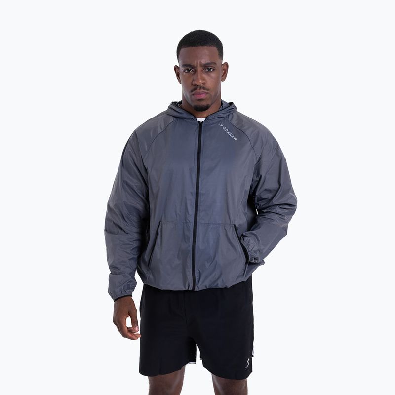 Pánska bunda BOXRAW Genaro Zip Up Windbreaker charcoal