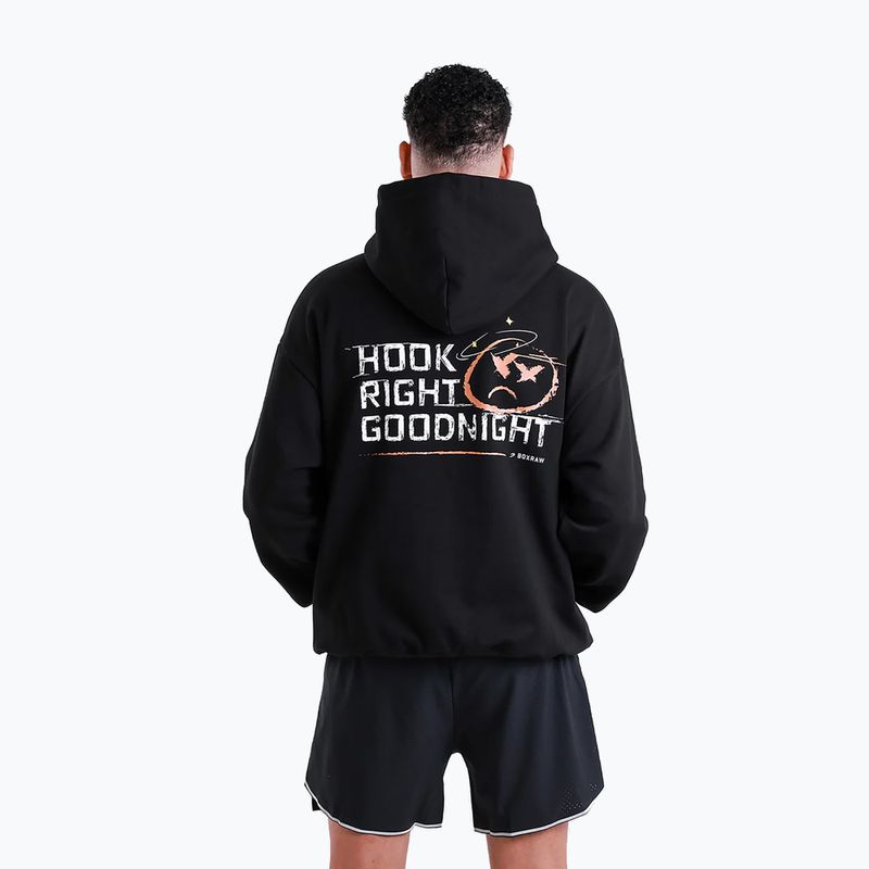 Pánska mikina BOXRAW Hook Right Goodnight Oversized Hoodie black 4