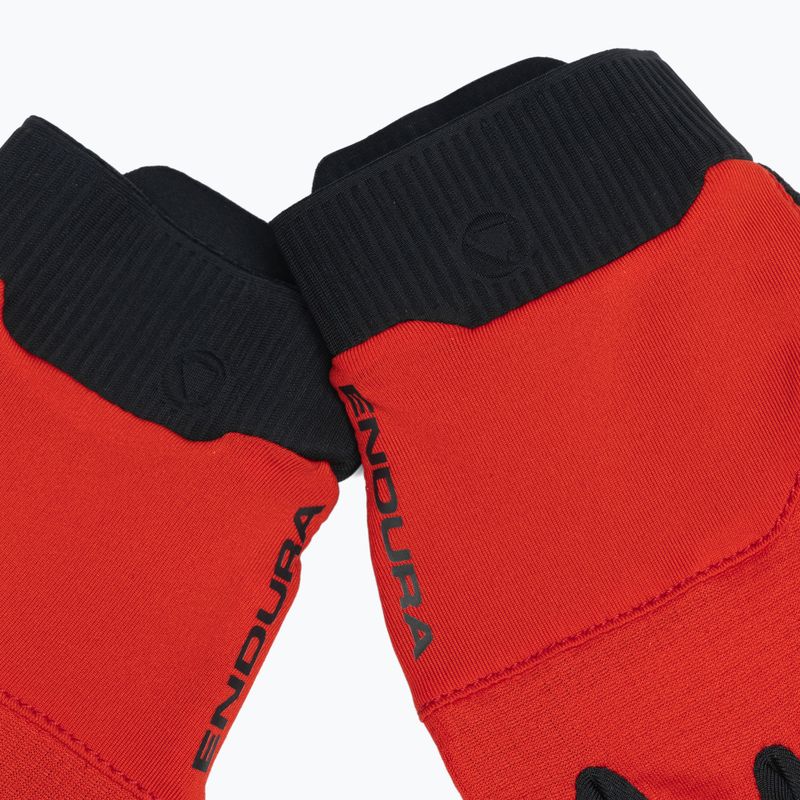 Cyklistické rukavice Endura Loop Full Finger plameňovo červené 4
