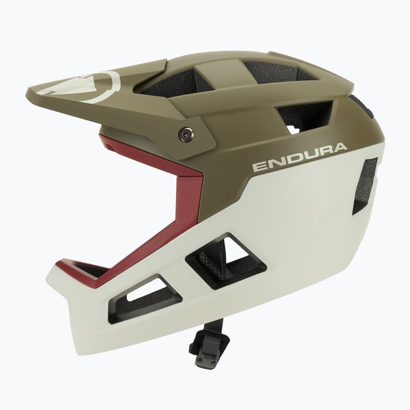 Cyklistická prilba Endura Singletrack Full Face tvídová zelená 3