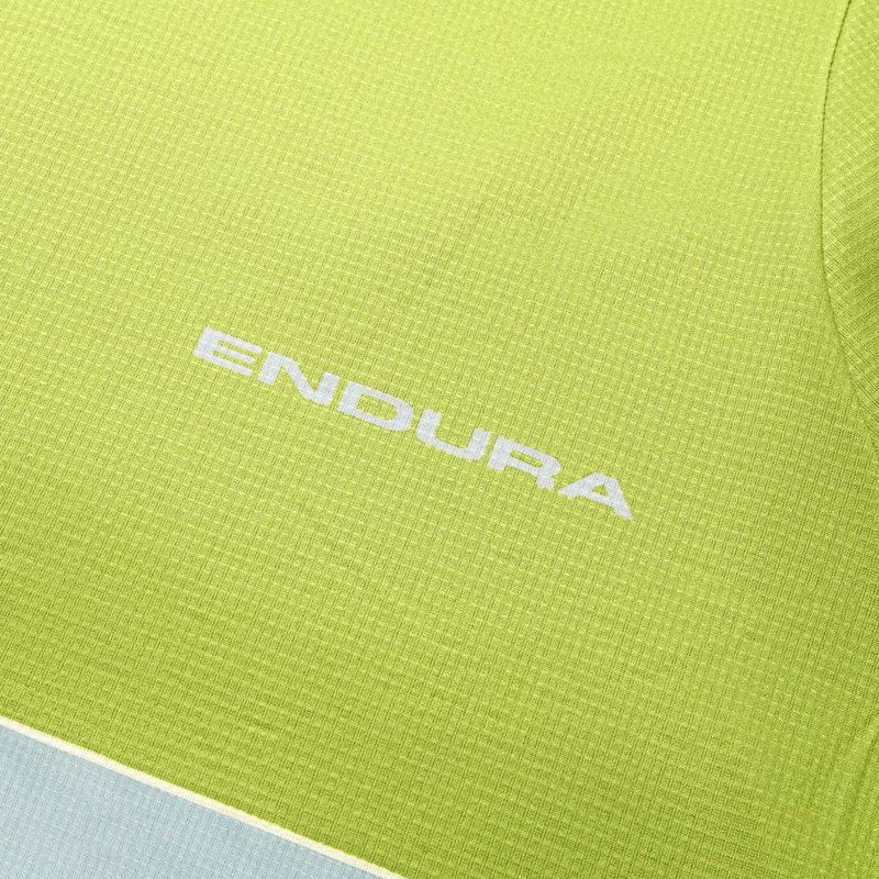 Pánske cyklistické tričko s dlhým rukávom Endura Core Printed limetkovo zelená 4