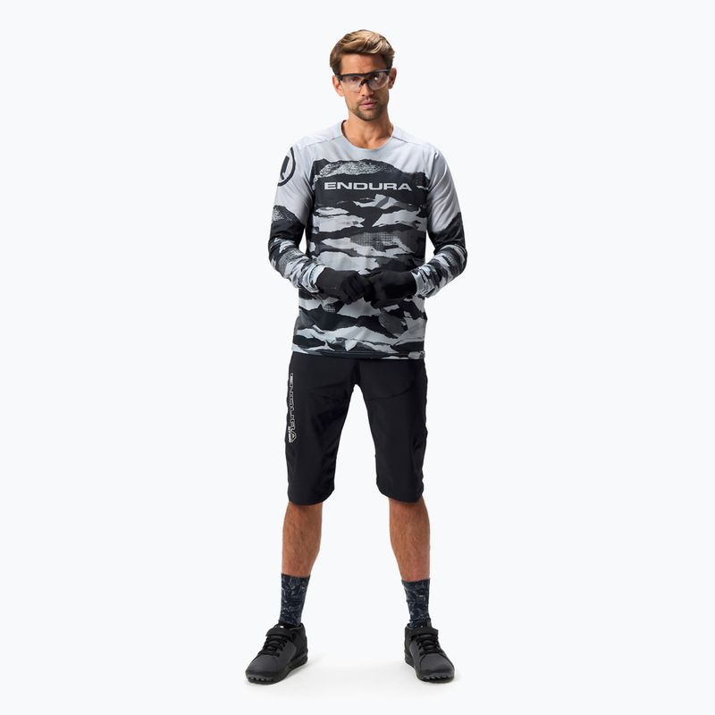 Pánske cyklistické tričko Endura Mountain Camo Ltd s dlhým rukávom čierne 2