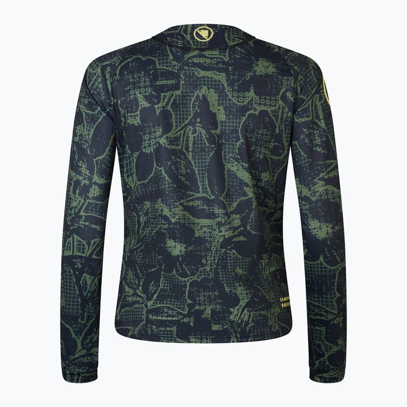 Dámske cyklistické tričko s dlhým rukávom Endura Floral Ltd W black 5