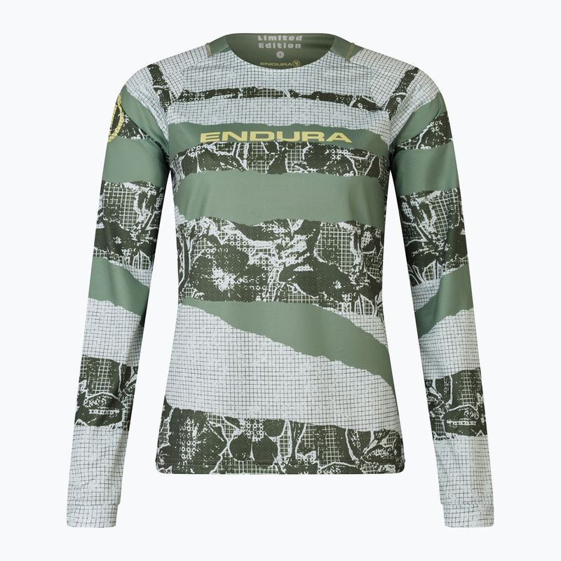 Dámske cyklistické tričko s dlhým rukávom Endura Patchwork Ltd W machair green 6
