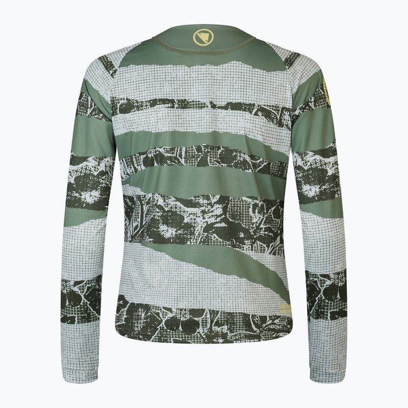 Dámske cyklistické tričko s dlhým rukávom Endura Patchwork Ltd W machair green 7