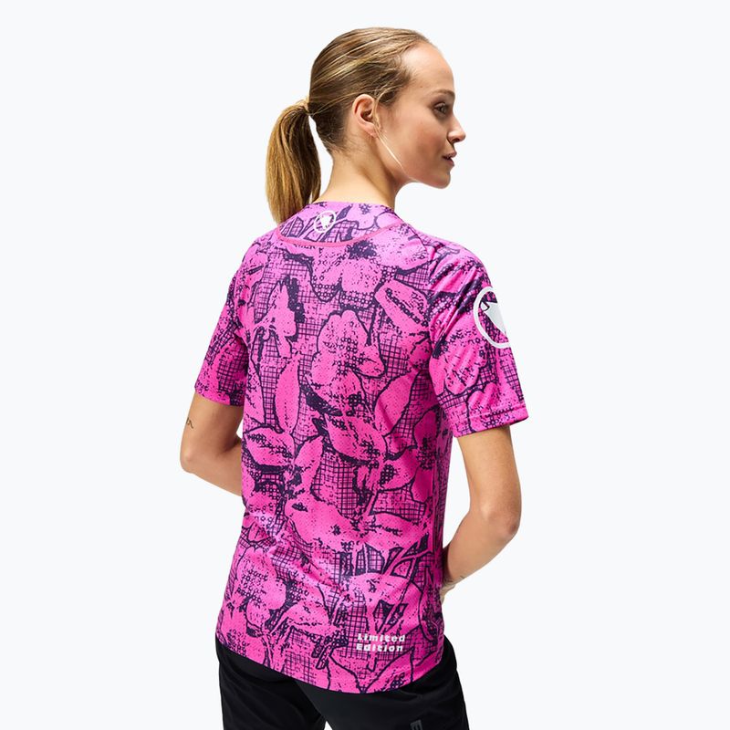 Dámsky cyklistický dres Endura Grid Floral Ltd W pink pop 3