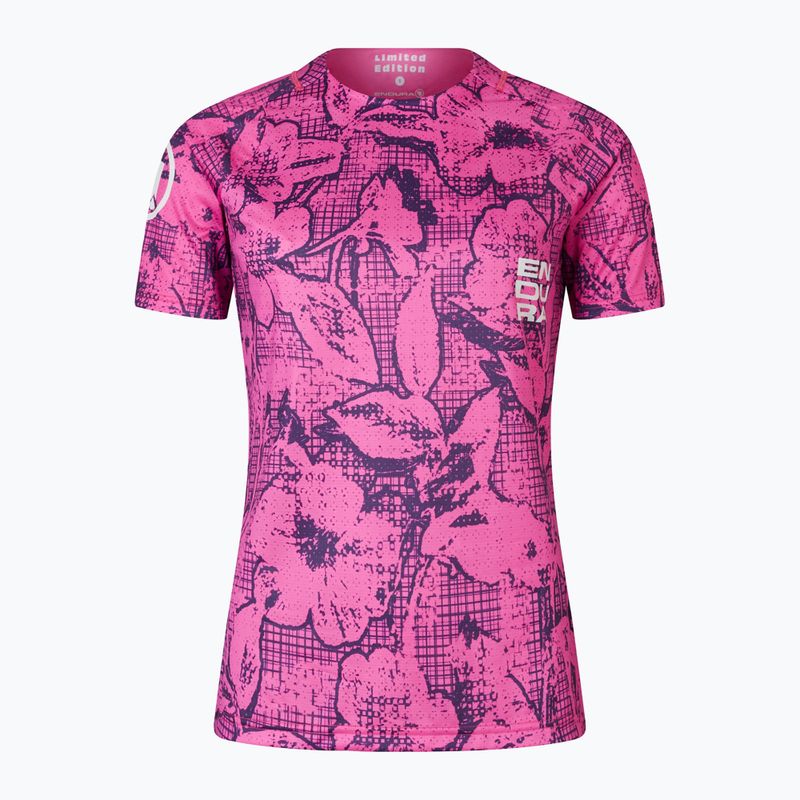 Dámsky cyklistický dres Endura Grid Floral Ltd W pink pop 7