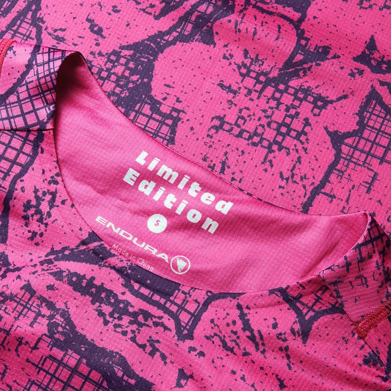 Dámsky cyklistický dres Endura Grid Floral Ltd W pink pop 9