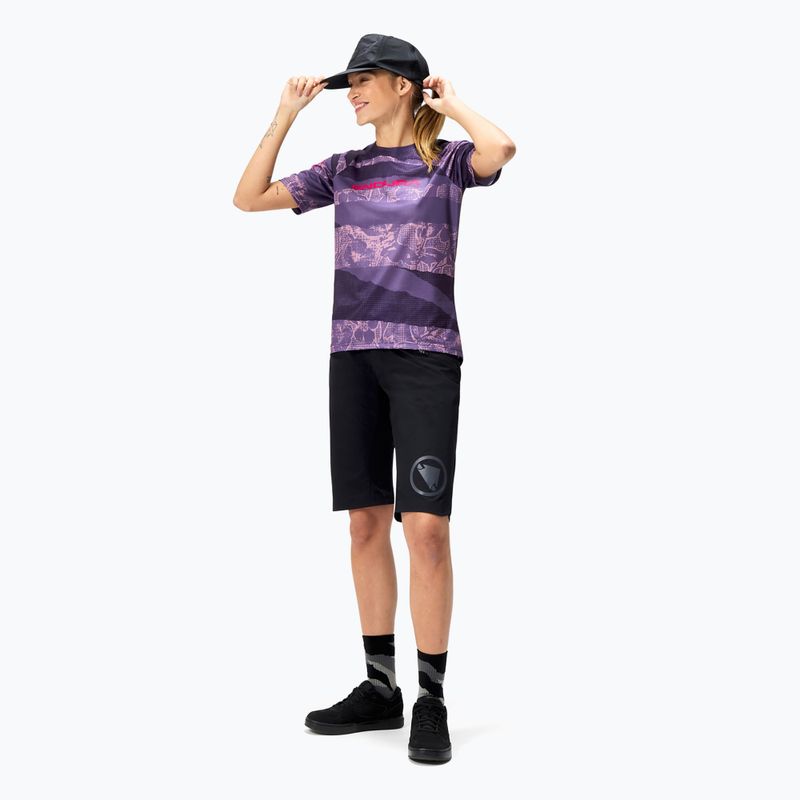 Dámsky cyklistický dres Endura Patchwork Ltd W bramble 2