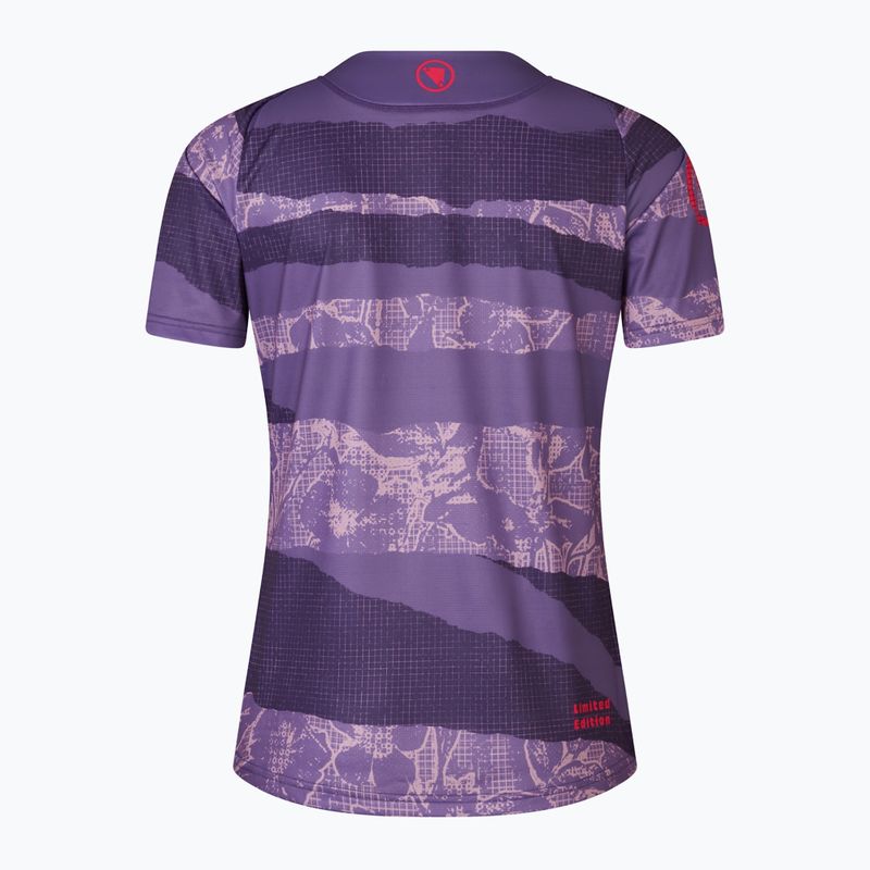 Dámsky cyklistický dres Endura Patchwork Ltd W bramble 5