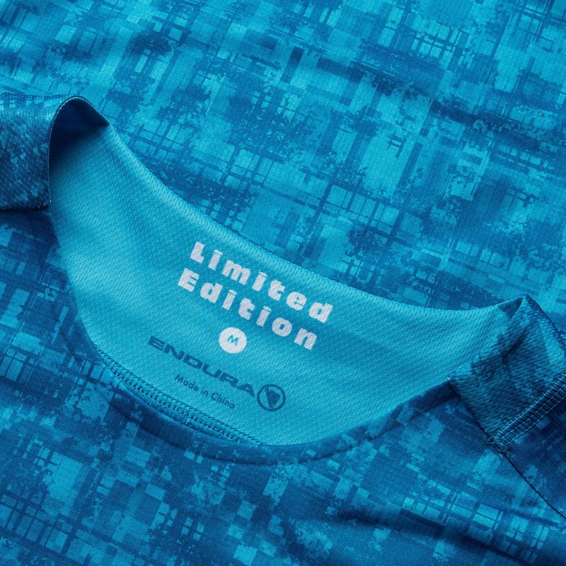 Pánsky cyklistický dres Endura Grid Ltd Printed atlantic 6